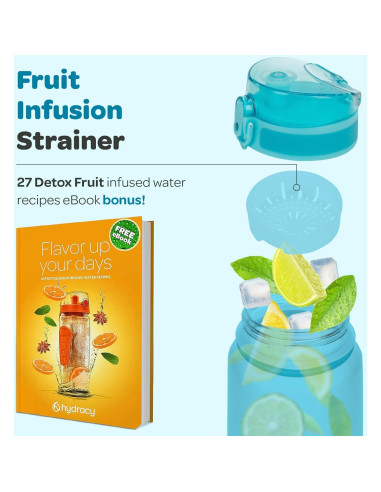 Botella de Agua Reutilizable Hydracy 500ml con Marcador de Tiempo