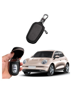 Funda de Llave de Coche DWARFOO Universal de Cuero Negro
