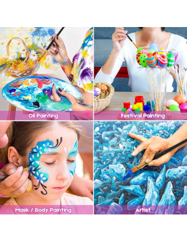 Conjunto de Pinceles Acrílicos Soucolor 10-Pack Multipropósito