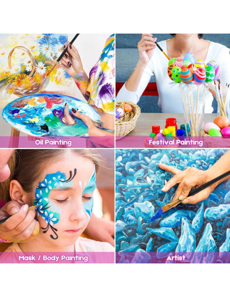 Conjunto de Pinceles Acrílicos Soucolor 10-Pack Multipropósito