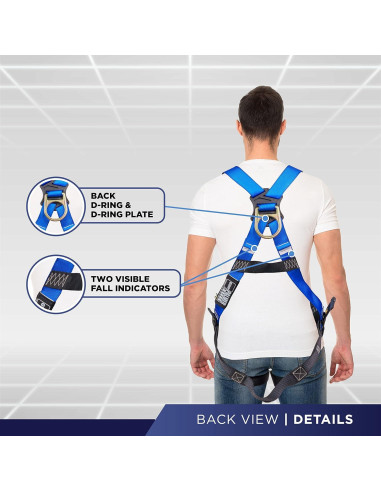 Arnés de Cuerpo Completo Palmer Safety 5 Puntos D-Ring