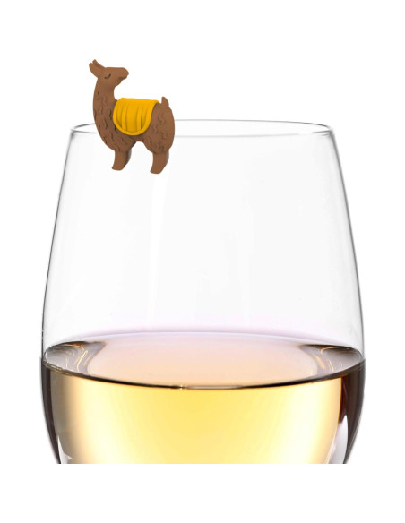 Marcadores de Bebida Llama Tiny Prancers Genuine Fred - Set de 6