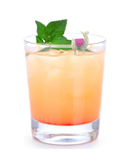 Marcadores de Bebida Llama Tiny Prancers Genuine Fred - Set de 6