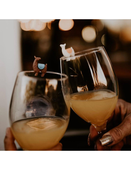 Marcadores de Bebida Llama Tiny Prancers Genuine Fred - Set de 6