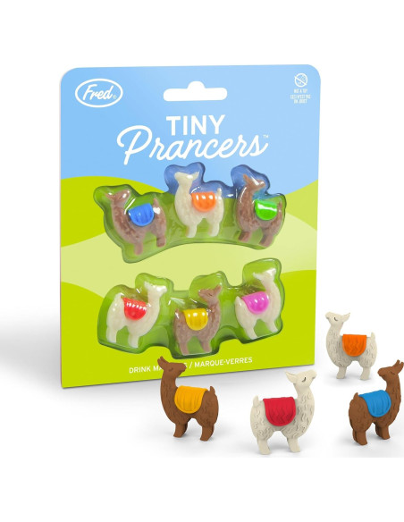 Marcadores de Bebida Llama Tiny Prancers Genuine Fred - Set de 6