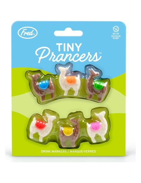 Marcadores de Bebida Llama Tiny Prancers Genuine Fred - Set de 6