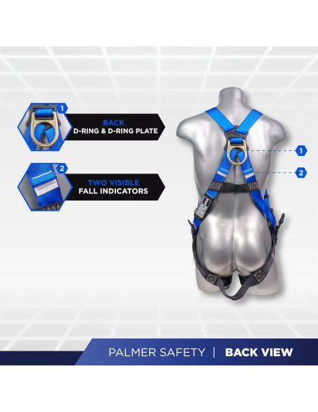 Arnés de Cuerpo Completo Palmer Safety 5 Puntos D-Ring