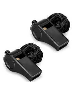 Silbato de Plástico Hipat - 2 Paquetes con Cordón, Sonido Fuerte