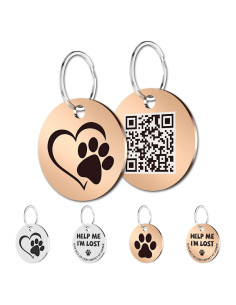 Etiqueta de Identificación para Mascotas MYLUCKYTAG con QR - Acero Inoxidable