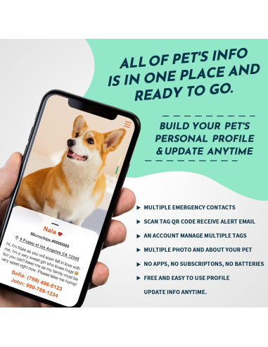 Etiqueta de Identificación para Mascotas MYLUCKYTAG con QR - Acero Inoxidable