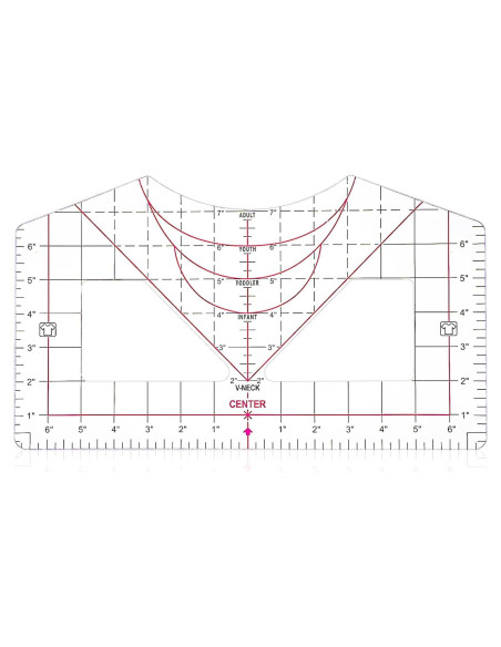 Regla de Alineación para Camisetas Wanmu 35.56x20.32cm PVC
