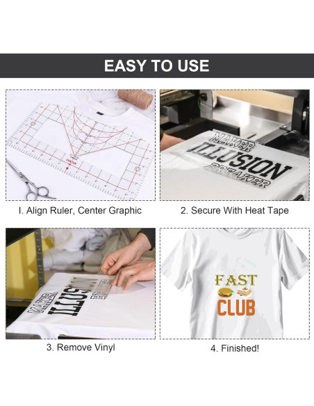 Regla de Alineación para Camisetas Wanmu 35.56x20.32cm PVC