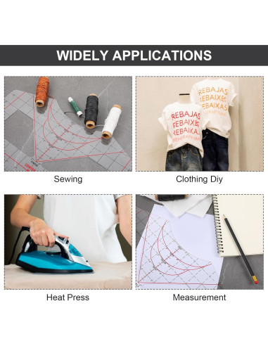 Regla de Alineación para Camisetas Wanmu 35.56x20.32cm PVC