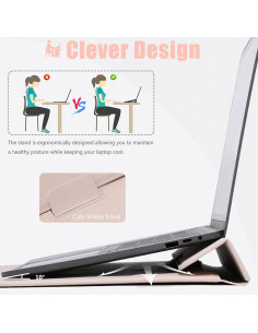 Funda para Laptop 13" HYZUO con Soporte y Bolsa Albaricoque 2