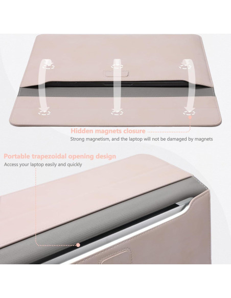 Funda para Laptop 13" HYZUO con Soporte y Bolsa Albaricoque