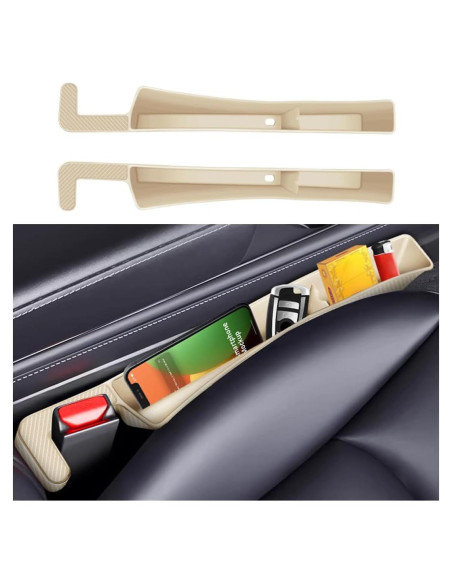 2 Piezas Relleno Espacio Asientos Coche Zpana Beige