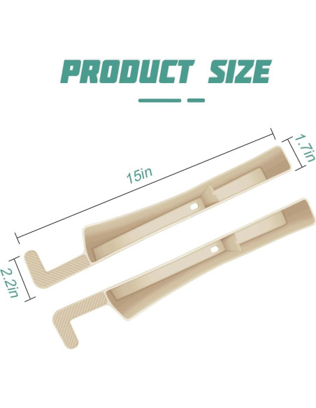 2 Piezas Relleno Espacio Asientos Coche Zpana Beige