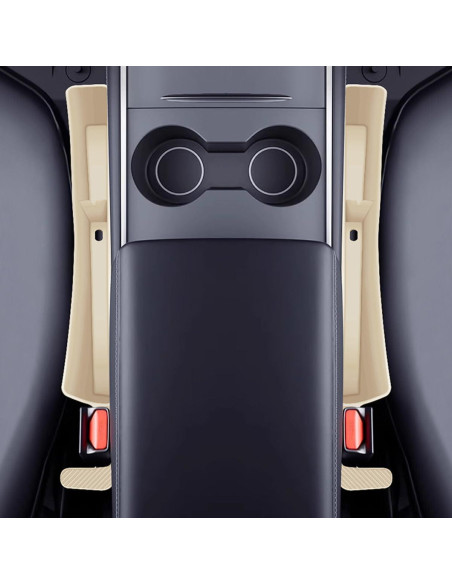 2 Piezas Relleno Espacio Asientos Coche Zpana Beige