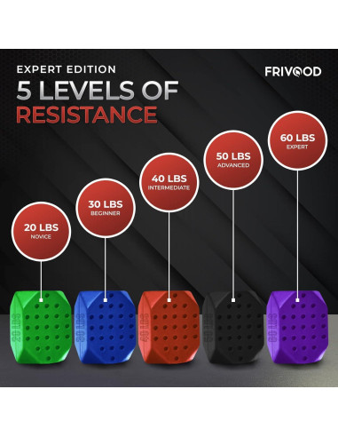 Ejercitador de Mandíbula FRIVOOD - Set 10 Piezas Silicona Resistencia