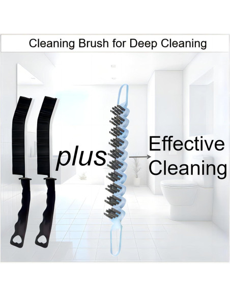 Juego de Cepillos de Limpieza POPGIO 3 Piezas Cerdas Duras