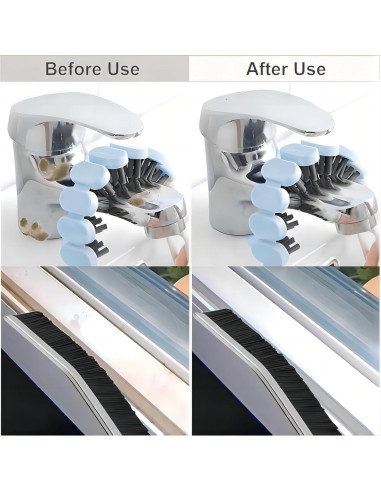 Juego de Cepillos de Limpieza POPGIO 3 Piezas Cerdas Duras