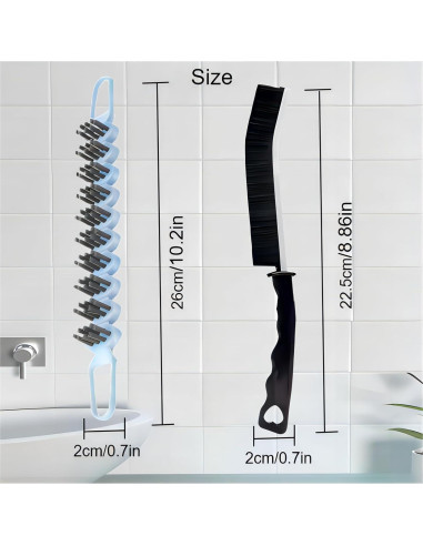 Juego de Cepillos de Limpieza POPGIO 3 Piezas Cerdas Duras