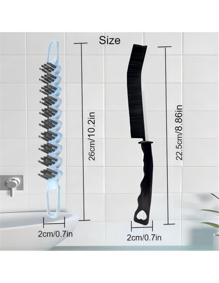 Juego de Cepillos de Limpieza POPGIO 3 Piezas Cerdas Duras