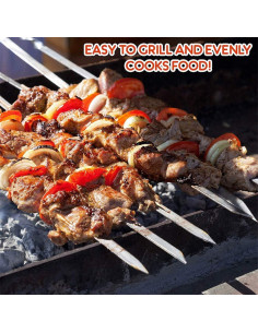 Set de 12 Pinchos de Kabob de Acero Inoxidable JOMVERL 40.64 cm 2