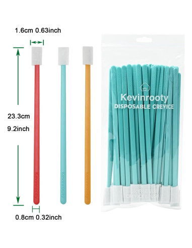Kit de 50 Cepillos de Limpieza Desechables Kevinrooty Azul