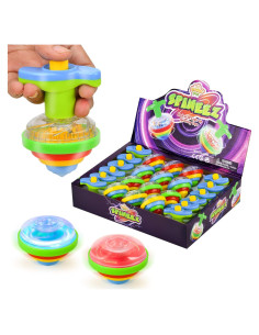 Trompos Giratorios LED IPIDIPI TOYS Spineez - Paquete de 12