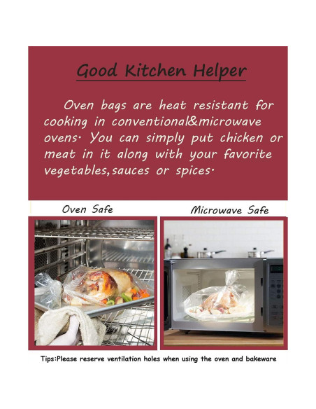 10 Bolsas para Horno de Pavo OOFLAYE 55x60 cm Resistentes