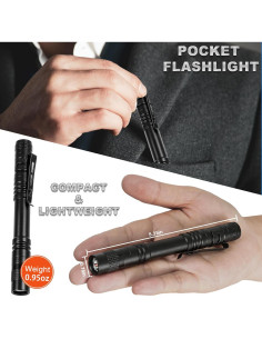 Linterna de Bolígrafos LED Bufccy 2 Paquetes Compactas 13.5cm 2