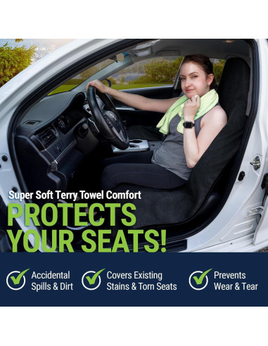 Cubierta de Asiento de Toalla Impermeable Season Guard 2 Piezas