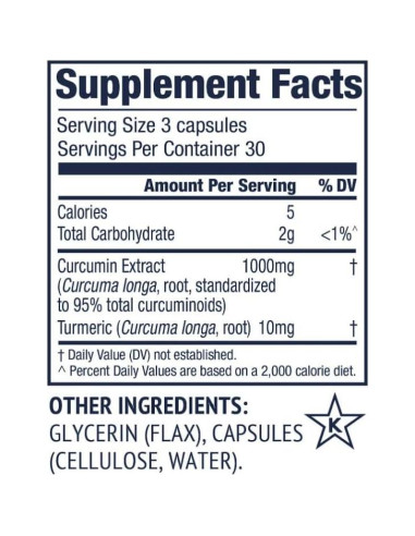 Suplemento de Curcumina Vimergy 1000mg - 90 Cápsulas Líquidas Veganas