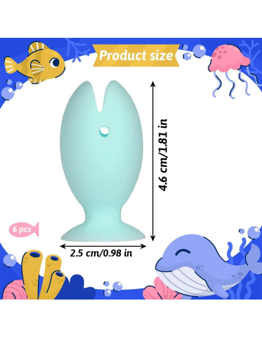 6 Pcs Cubiertas de Cepillo de Dientes Silicona Abeillo