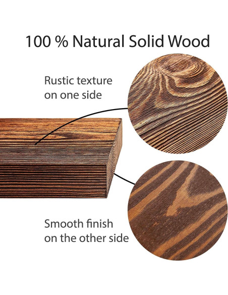 Estantes Flotantes de Madera New England 60.96 cm - Juego de 2