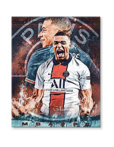 Arte de Pared Kylian Mbappé Lienzo 20x25cm Decoración Deportiva 2