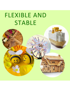 Pegamento Suave TEOYAFLY 2x60ml - Adhesivo Transparente para Manualidades 2