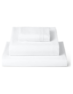Juego de Sábanas Twin Mellanni - 3 Piezas Microfibra Blanco