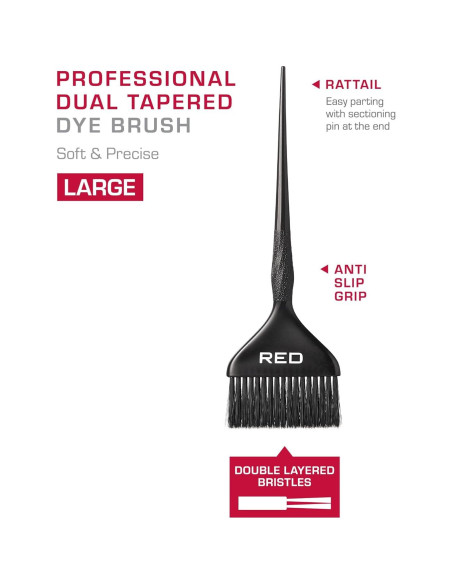 Cepillo de Tinte Profesional RED by Kiss - Doble Punta Grande