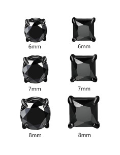 Pendientes Magnéticos Hipoalergénicos NEWITIN 6 Pares 6-8MM 2