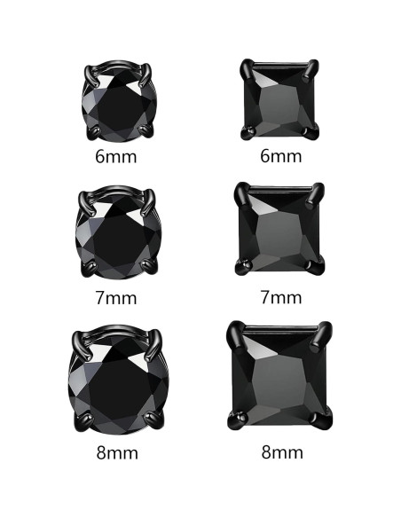 Pendientes Magnéticos Hipoalergénicos NEWITIN 6 Pares 6-8MM Pendientes Magnéticos Hipoalergénicos NEWITIN 6 Pares 6-8MM