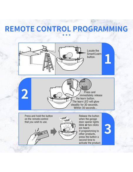 Control Remoto para Garaje Cooouds 893MAX, Compatible LiftMaster