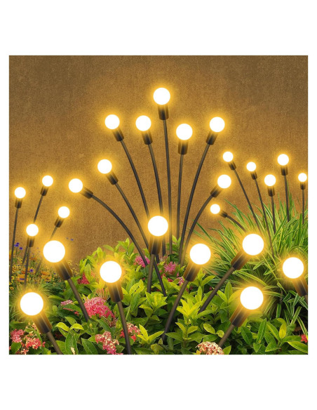 Luces de Jardín Solares YShengMian 2 Paquete 16 LED IP65