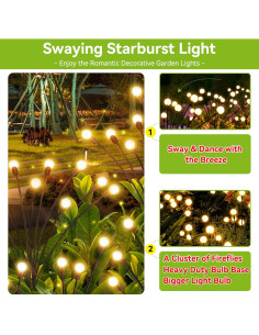 Luces de Jardín Solares YShengMian 2 Paquete 16 LED IP65 2