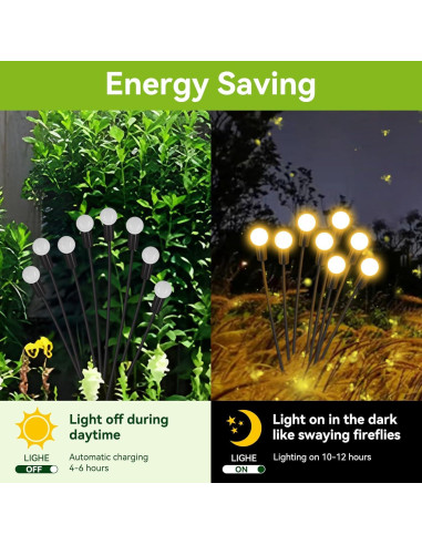 Luces de Jardín Solares YShengMian 2 Paquete 16 LED IP65