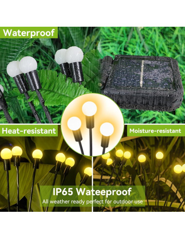 Luces de Jardín Solares YShengMian 2 Paquete 16 LED IP65