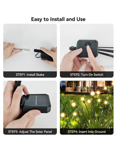 Luces de Jardín Solares YShengMian 2 Paquete 16 LED IP65