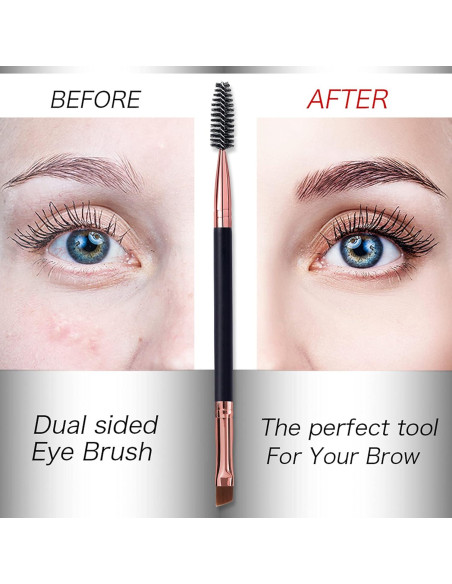 Conjunto de Cepillos de Cejas y Pestañas LJX - Angulado y Spoolie Conjunto de Cepillos de Cejas y Pestañas LJX - Angulado y Spoolie