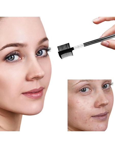 Conjunto de Cepillos de Cejas y Pestañas LJX - Angulado y Spoolie Conjunto de Cepillos de Cejas y Pestañas LJX - Angulado y Spoolie